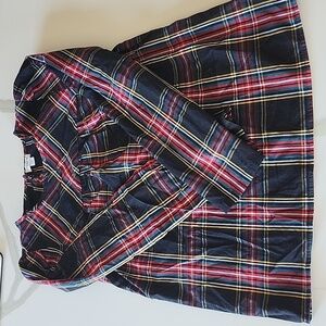 Plaid Jcrew babydoll top